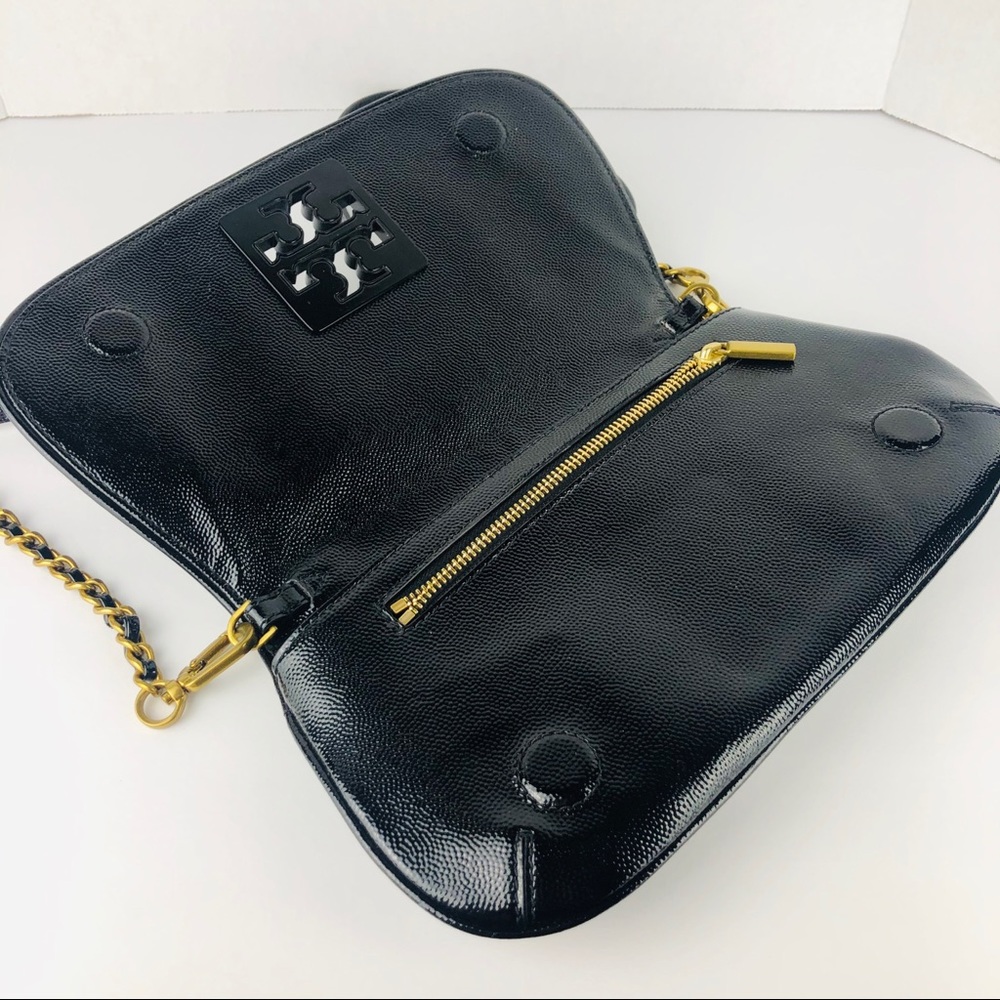 Tory Burch black patent leather clutch/crossbody - Picture 6 of 16